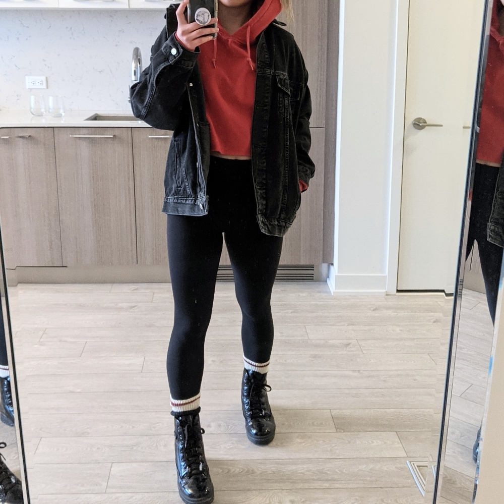 Urban Outfitters Out From Under Crop Red Hoodie